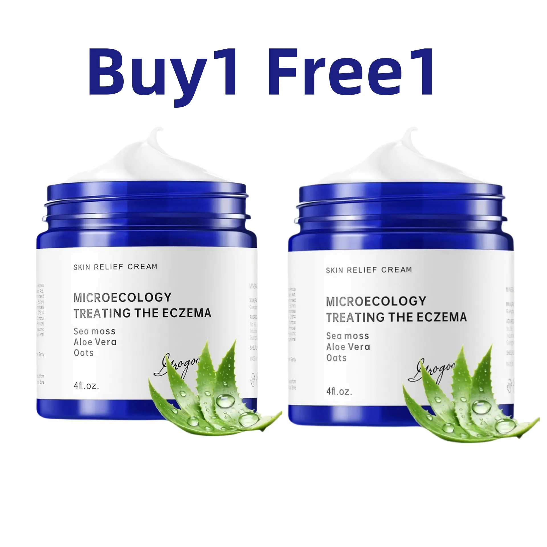 2-Pack-Natural Eczema Soothing Cream | Made With Seaweed! Dry Skin,Hydrating And Comfortable, Moisturizing & Comfort Moisture Skin Moisturizer Skincare