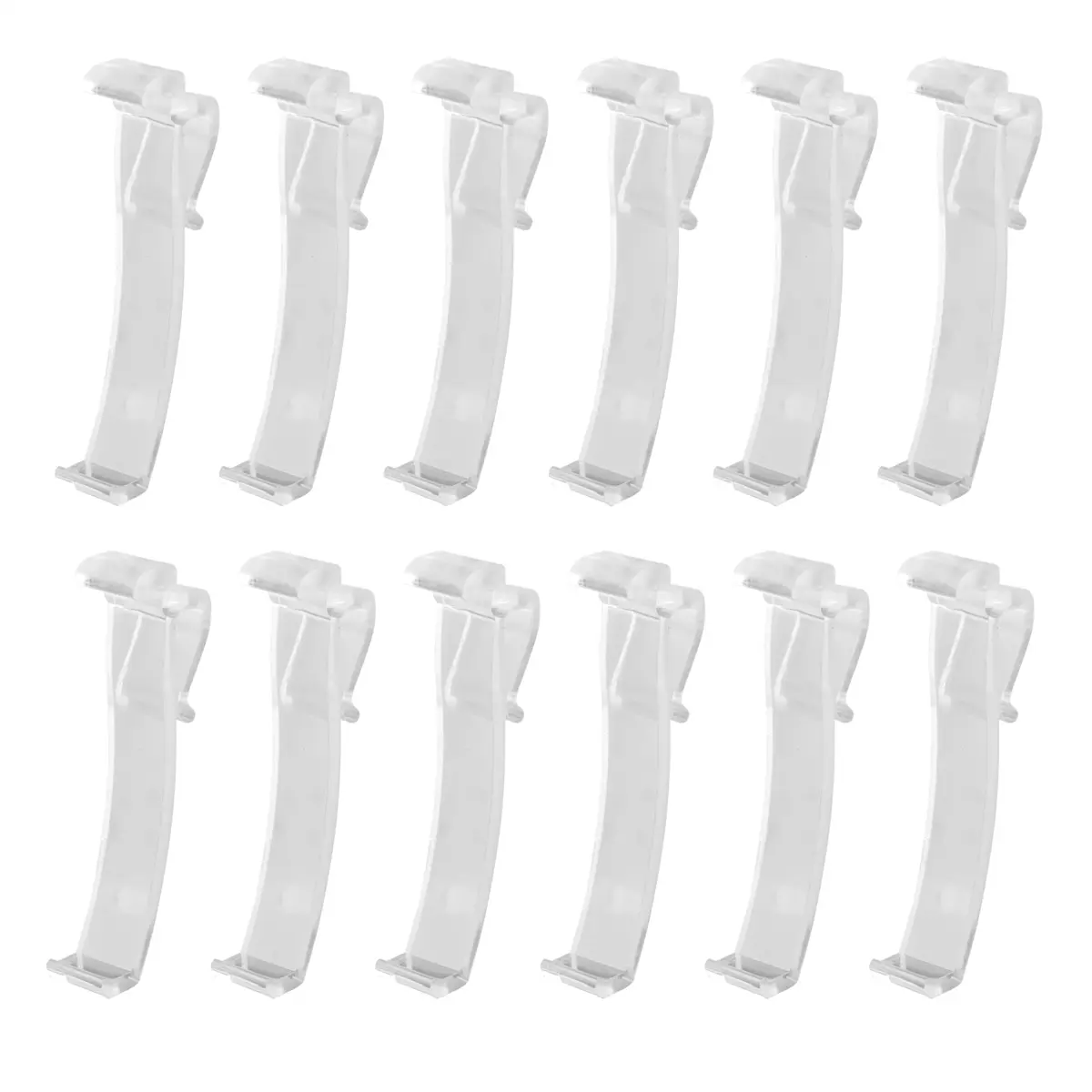 Valance Clip Set, 2.5-In Hidden Window Blind Valance Retainer Holders, 12-Piece Motorcycle Protective Gear Accessories