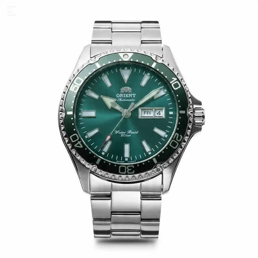Men's Diver-Style Automatic Self-Winding Mechanical Watch - Unidirectional Rotating Bezel, Day & Date Display, Luminous Hour Markers, Stainless Steel Bracelet, Water-Resistant Sport Casual Wristwatch for Gentlemen Gift