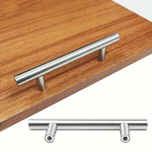 6 Pack Stainless Steel Cabinet Handles - 7 Inch Brushed Nickel Knobs, 5 Inch Center-to-Center, Modern Kitchen Hardware, Easy to Install Du Drawer Pulls, Minimalist Design, Sturdy Construction, High-Quality Surface Finish, Essential for Home Renovation