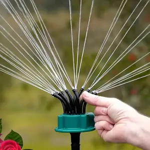 360 Degree Automatic Multi-head Watering Sprayer Nozzle, Garden Sprinkler Head, Yard Watering Device, Watering Equipment for Garden, Modern Garden Water Hose, Automatic Plants Watering, Garden Accessories