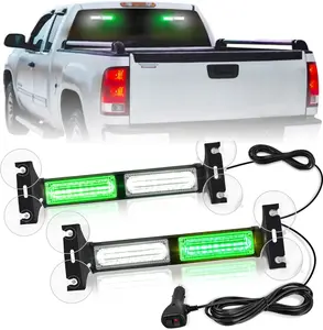 Nilight 40LED Green White Strobe Traffic Advisor Light Bar with Suction Cups Dash Safety Working Hazard Flashing Lights Interior Front/Rear Windshield for Trucks Construction Vehicles summervibes Led Backlights