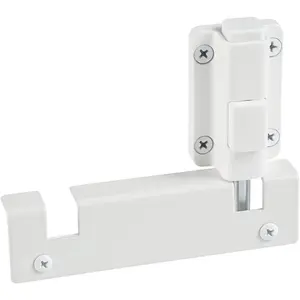 Sliding Glass Door Foot Lock (Kick Lock), Keyless Patio Door Secondary Security Lock, 2-Position Vent Lock, Top or Bottom Rail Install, Child Safety, White