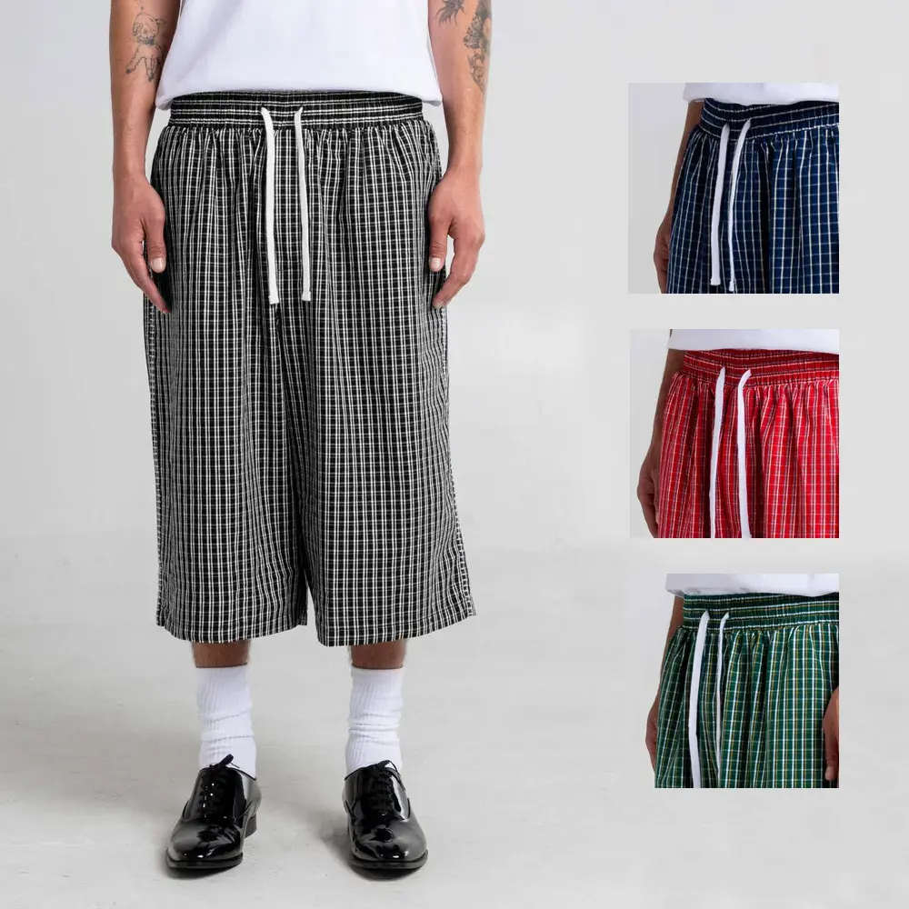 Shaka Wear Men's Baggy Plaid Shorts Oversized Fit Basketball Gym Workout Menswear