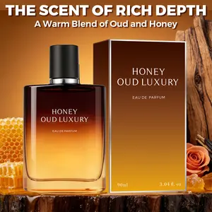 Honey Oud Luxury Eau De Parfum 90ml (3.04oz)  For Women & Men | Honey, Bergamot, Oud, Patchouli Amber, Musk | Long-Lasting Luxury Fragrance | Perfect Gift Scent
