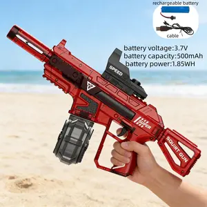 Flame Enhanced Water Gun, Electric Repeating Long Range, Automatic Squirt Guns, Summer Outdoor Battle Top Toy, Day Birthday Gift