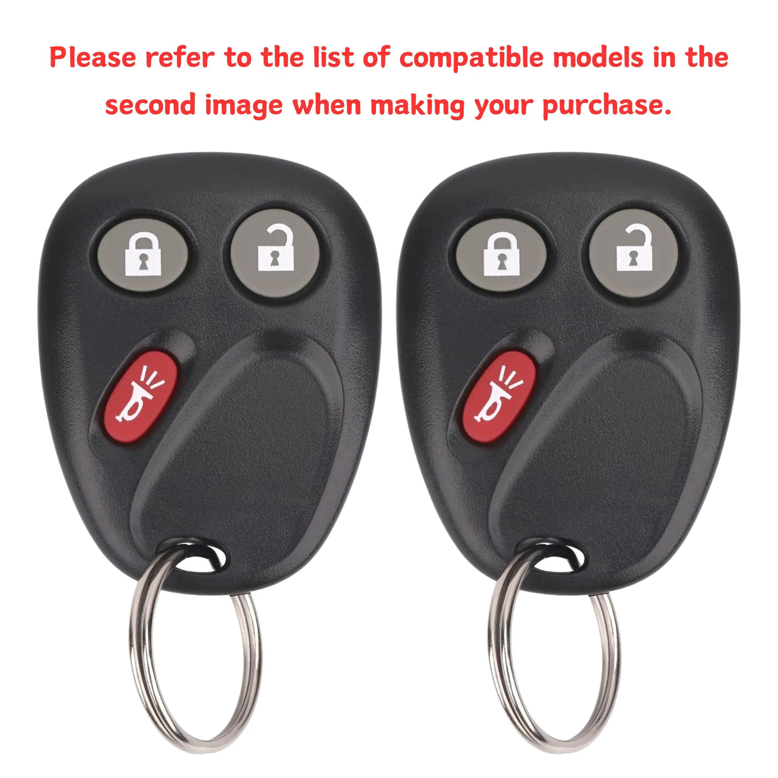 Lopixa Keyless Entry Remote Only Fit Specific Vehicle Year & Chip Model for Chevy GMC 2003-2007 Key Fob Compatible with Chevy Tahoe Suburban Silverado Avalanche, GMC Sierra Yukon, Cadillac Escalade, Hummer H2 2003 2004 2005 2006, Replacement for LHJ011