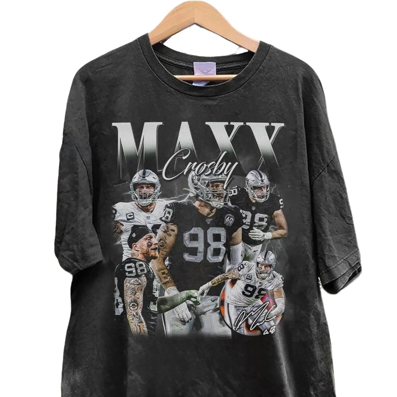 Vintage 90s Graphic Style Maxx Crosby T-Shirt, Maxx Crosby Shirt, Las Vegas Football Shirt, Vintage Oversized Sport Shirt Sweatshirt OQW1 Casual Classic
