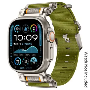 Nylon Sport Band for Apple Watch Ultra 3/2/1 - Smart Watch Accessories - Military-Grade Durable & Sweatproof withStainless Steel Connector- Fits Series 11-3/SE(42mm/44mm/45mm/46mm/49mm) -  (Watch Not Included)
