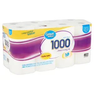 1000 Bath Tissue Rolls, 16 Rolls