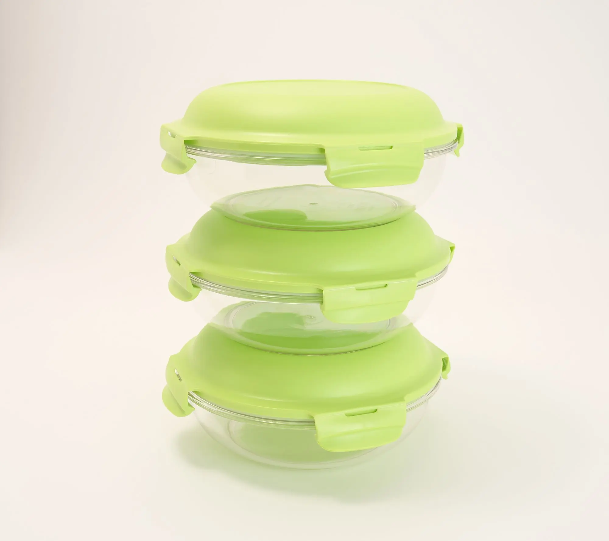 LocknLock Set of 3 Tritan Bowls w/ Domed Lids