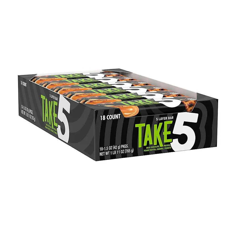 Reese's Take 5 Pretzel Caramel Peanut Butter 18 Count 1.5 ounce