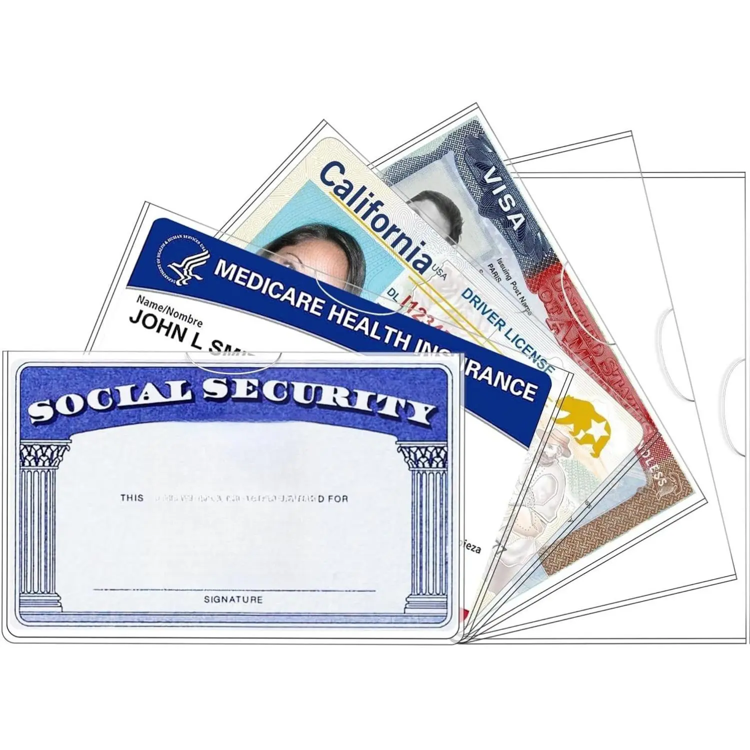 [New Deal] - 10 Pack Social Security Card Protector Sleeves，New Medicare Card Protector Sleeve，Credit Card Holder