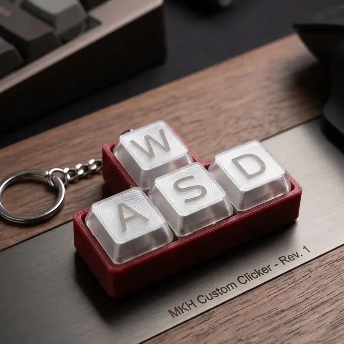 WASD Mechanical Keyboard Fidget Keychain