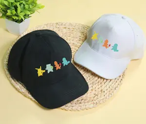 Geometry Cute Embroidery Cap Funny Cap Pikachu Embroidery Hat Charmander Squirtle Bulbasaur Baseball Cap Cap021