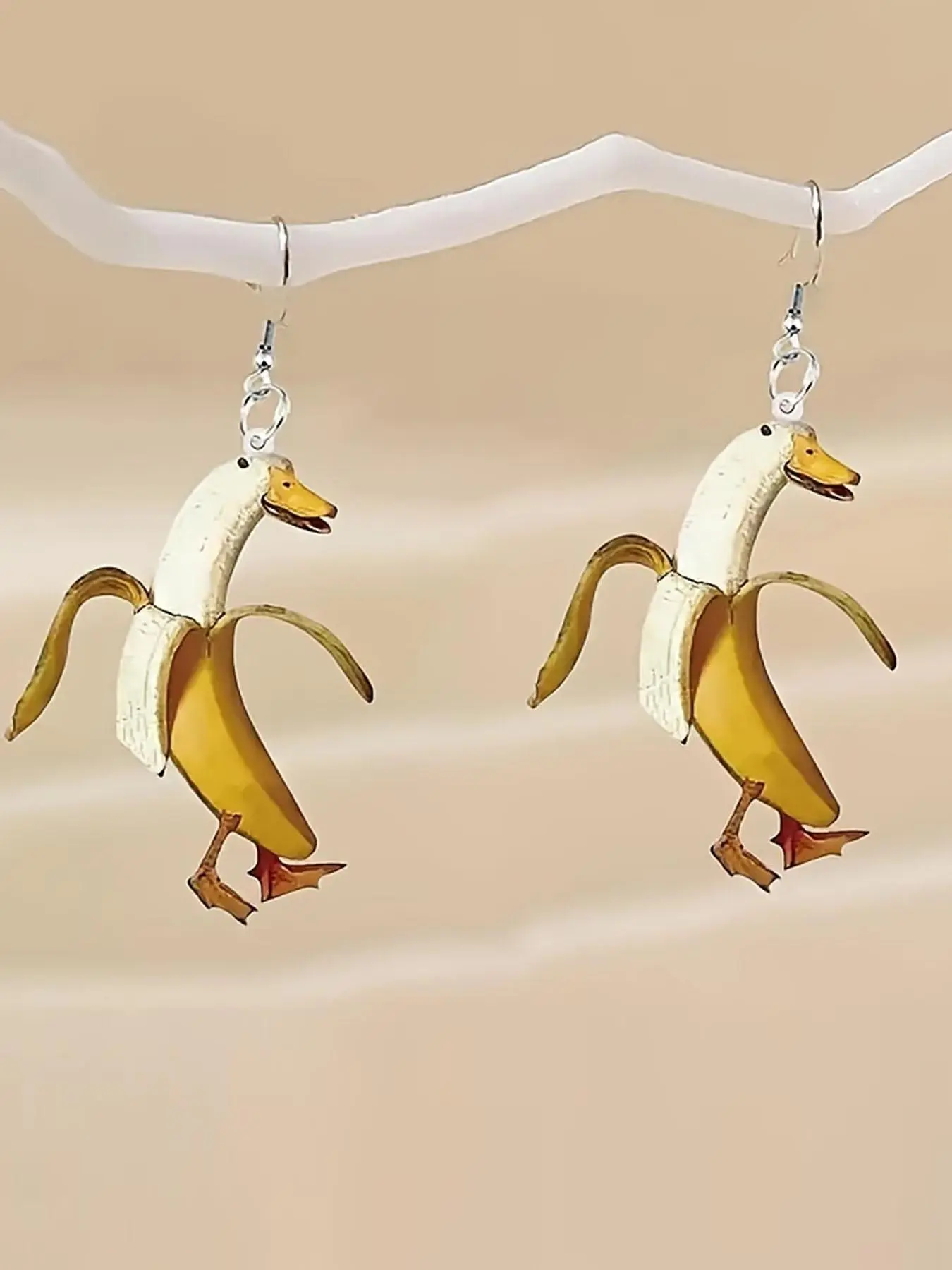 Cute Banana Duck Design Dangle Earrings, Fashion Earrings, Acrylic Minimalist Jewelry for Women, Versatile Daily Wear, Ideal for Gift & Vacation, Trendy Jewellery Accessories, Trendy Fashionable Accessories
