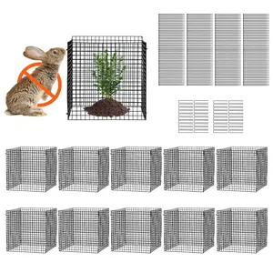 VEVOR 10 Pack Plant Protector from Animals,  12'' x 12''  Chicken Wire Plant Protector, Plant Cages for Outdoor Plants, Flowers & Vegetables, Keeps Bunny Chicken Squirrels Out, 40pcs Metal Mesh