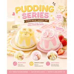 [Yuyu's Squishy World] Pudding Series - Handmade TabaSquishy/ Full Silicone Reborn Squishy, Fidget Toy, Taba Squishyes, Squishy Toy Scented Slime Fluff Slimes