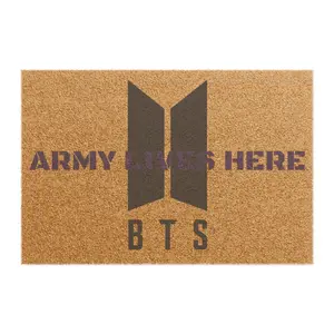 BTS Army Lives Here Doormat