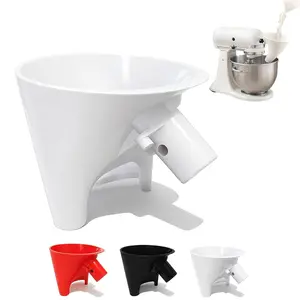 Flour Funnel for Kitchen Aid Mixer, Stand Mixer Attachment Compatible with 5-Quart Tilt-Head, Mess Free Guided Pouring, Easy Clean Durable Accessory for Baking and Cooking Prep