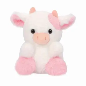 Pink Strawberry Cow Plush Companion - Adorable Stuffed Figure, Perfect Valentine’s Day Gift, Birthday Present & Party Favor for All Ages