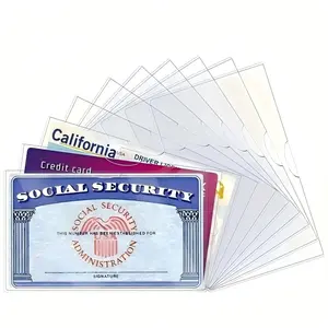 1 Pack Waterproof Card Protector Sleeves, Ultra Clear 31Mil Card Holders for SSN, Medicare, Credit & ID Cards