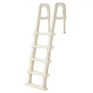 Inclined Pool Ladder 5-Step & 2 Handrails of 300 lb Capacity for 48-54 In Pools