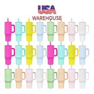 16pcs 40oz Heat Transfer Double-Wall Insulated Cup, keeps drinks hot or cold, makes the perfect gift for family and friends, ideal for outdoor camping, the perfect choice for birthday presents.