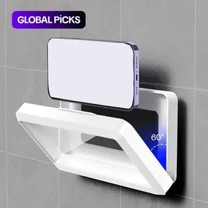 360° Rotating Bathroom Cellphone Case, Wall-Mounted Shower Phone Holder, Waterproof Anti-Fog Phone Support Stand for Bathroom Toilet #GLOBAL PICKS