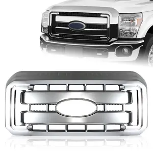 Chrome Front Grill Grille Trim Overlay Cover Decoration Compatible with 2011 - 2016 Ford F-250 F-350 F-450 F-550 Super Duty
