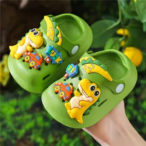 Kids' Dinosaur Clog Sandals - Cute Cartoon Design, Non-Slip Soft Sole, Lightweight EVA Material for Boys & Girls, Perfect for Summer Play and Casual Wear