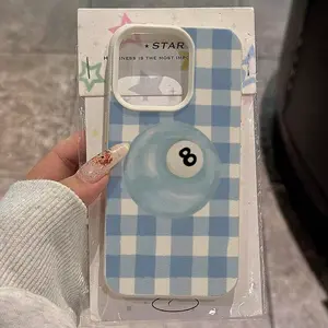 1pc TPU Material Blue 8-Ball Billiard Pattern Phone Case Compatible With iPhone 17 16 15 14 13 12 11