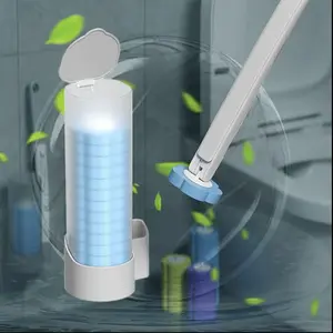 Bestselling disposable toilet brush with handle, non-contact cleaning system, replaceable brush head, bathroom cleaning tool | a must-have for lazy people | suitable for the whole house | deep cleaning / powerful stain removal