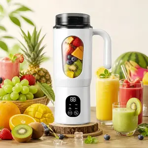 Rechargeable Portable Juicer – Mini Smoothie & Milkshake Maker, 4 Modes, Digital Display, 19.61oz Capacity, Dual-Lid with Handle, Easy to Clean, Ideal for Travel & Fresh Juice