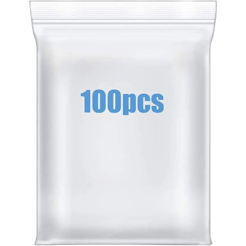 100 count 6" x 9" Plastic Bags Thick 4 Mil Clear Resealable Zip Seal Lock Poly Bags Heavy Duty Zipper Reclosable Baggies Packing  Earrings Crafts Sample  Pills