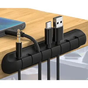 1pc, 1/3/5/7 Holes, Multi-Functional Cable Organizer, Wire Organizers For Wire Slot, USB Cable Fixing Hub, Office Desk Accessories, Life Tools