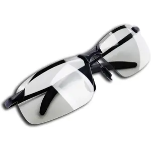 Polarized Photochromic Driving z87 Sunglasses For Men Women Day and Night safety glasses LED Light Blocking Stickers