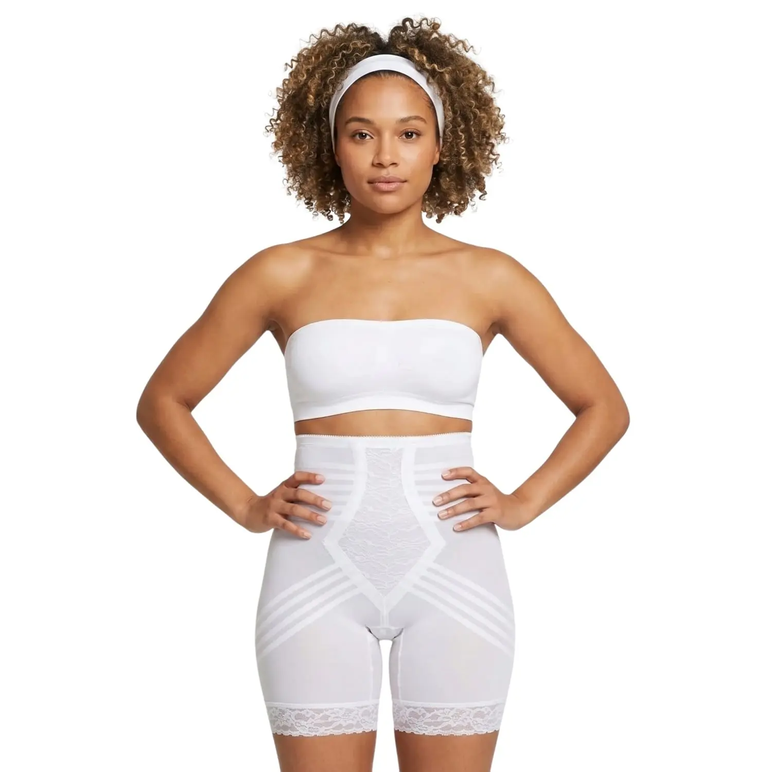 Style 6209 | Breathable High Waist Thigh Slimmer | No Roll Power Mesh Hourglass Shaper |  Firm to Extra Firm Support