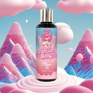 Advanced Self-Tanning Lotion with Shea Butter and Tyrosine, Moisturizing Vegan Formula Without Dha, Cruelty-Free and Multiple Fragrances for a Natural Tan, Vanilla Baby