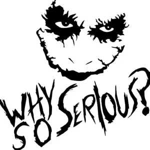 Why so serious? 9", Vinyl window decal Decor Stickers