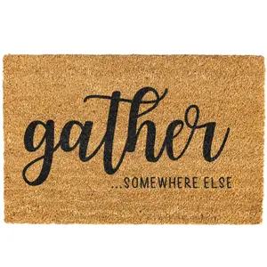 Gather somewhere else doormat, Welcome Mat, Funny Door mat, Fall Doormat, Fall Decor