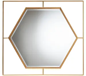 Baxton Studio Gates Antique Goldleaf Metal Accent Wall Mirror
