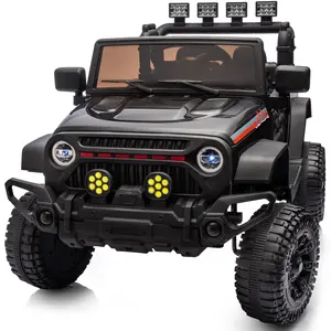 Kids Ride on Truck Car 12/24V Electric Jeep with Remote Control & Lights for Boys Girls