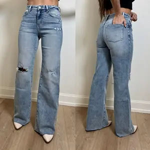 Vintage Brooke Raw Hem Flare Jeans