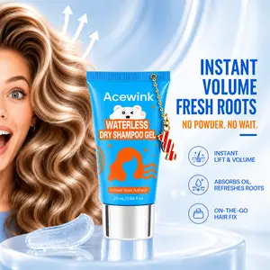 Acewink Waterless Dry Shampoo Gel - Lightweight No-Rinse Leave-In Shampoo for Oily Hair, Instant Root Refresh, Gym & Travel-Friendly Hair Care