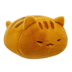 Cuddly kitten pillow, bread cat plush toy, sleeping comfort doll, bed backrest, sofa lumbar support, birthday gift