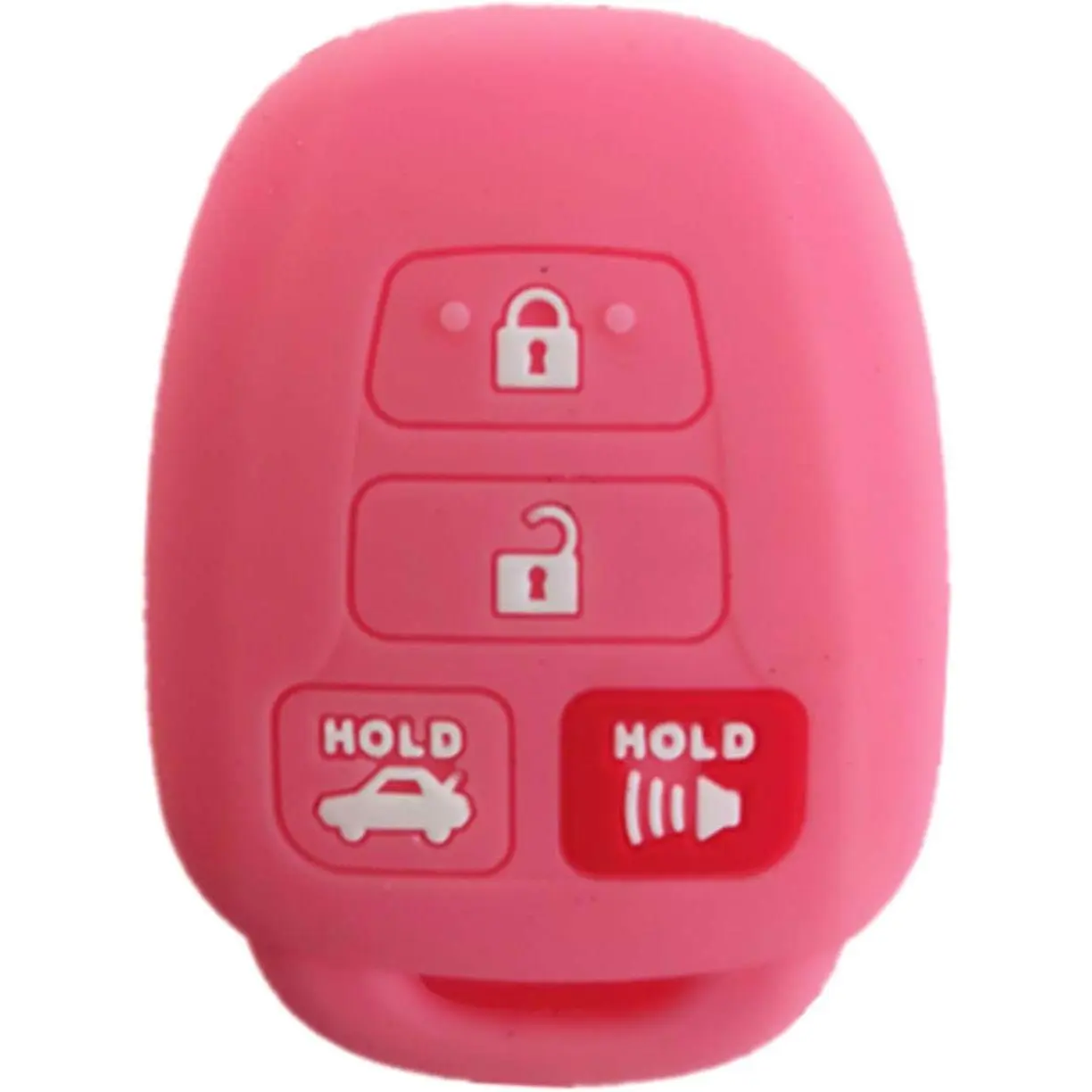 Eco-Friendly Silicone Car Key Fob Cover - Compact, Dirt Resistant, Washable, Conspicuous Colors, All-Season Accessory with Protector for Toyota Avalon,Camry,Corolla,Highlander,Rav4,Yaris & Scion FR-S,tC (Fits HYQ12BDM,HYQ12BEL,HYQ12BDP, Protected Keys)