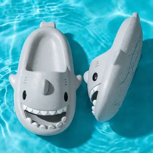 Shark Slide Sandals for Women & Men | Soft Cozy Open-toe Cushioned Slides Non-Slip Sole Cruise Slippers | for Indoor Outdoor Shower Beach Pool