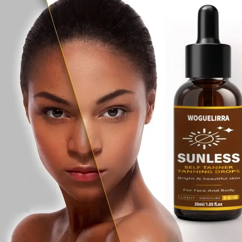 30ML Self-Tanning Oil, Moisturizing & Brightening, Medium Depth Bronze, 7-Day Lasting, Natural Ingredients, Face & Body, Unisex, Sunless Tanner, Moisturizing Bronzing Tanner