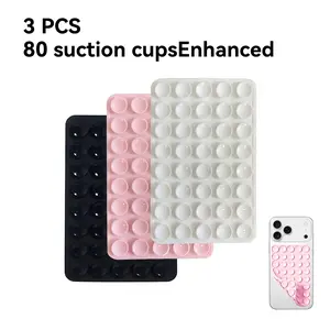 3Pcs Silicone Octopus Phone Stand, 80 Suction Cups Design, Portable Compact Grip Stand, Non-Slip Base, Strong Adhesive Installation
